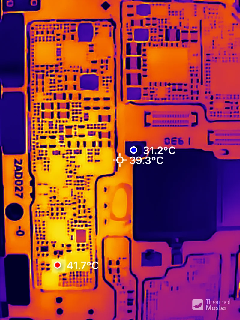 P3 열화상카메라 PCB 기판 저항 발열 확인